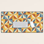 Kaleidoscope Tile Pattern IV Bright Vibrant Summer Desk Mat Gallery Image 1
