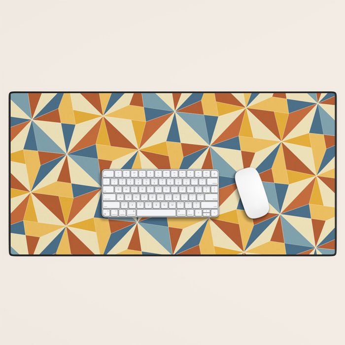Kaleidoscope Tile Pattern IV Bright Vibrant Summer Desk Mat Gallery Image 1