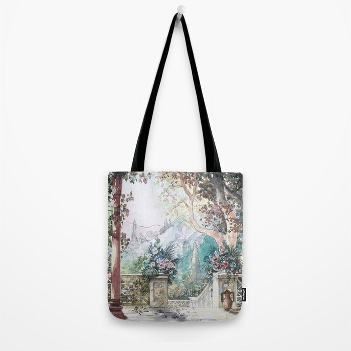 Beautiful Italian Courtyard Terrace Garden Tote Bag Gallery Image 2