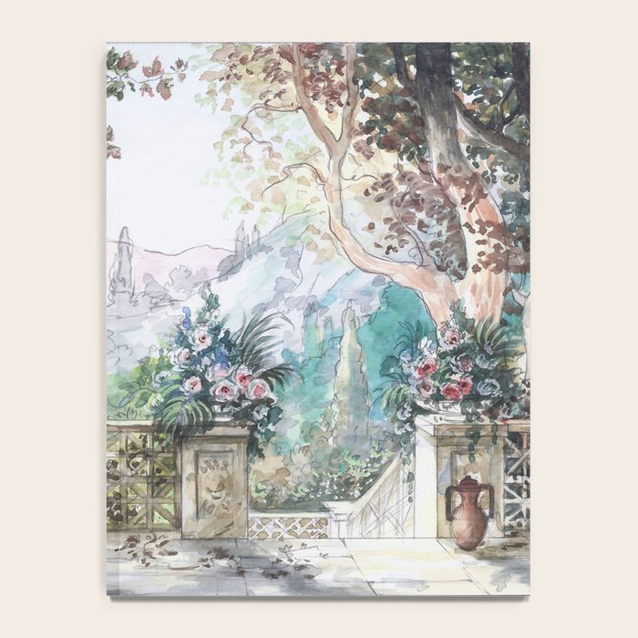 Beautiful Italian Courtyard Terrace Garden Notebook Gallery Image 4