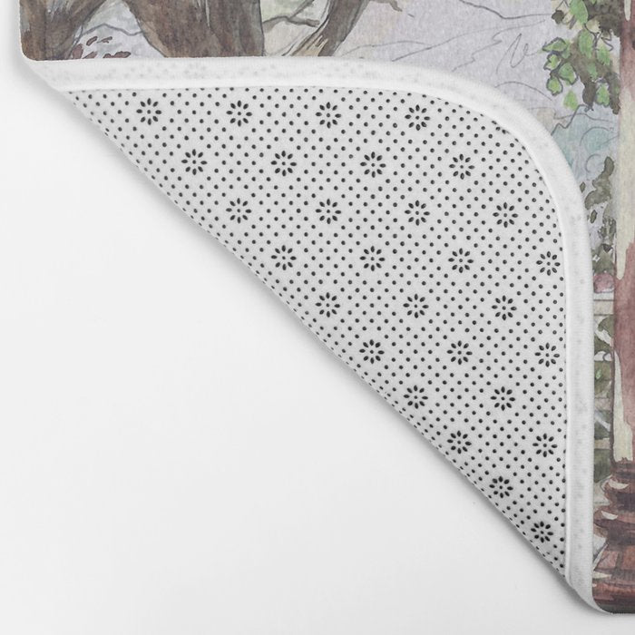 Beautiful Italian Courtyard Terrace Garden Bath Mat Gallery Image 2