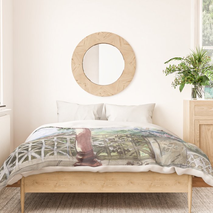 Beautiful Italian Courtyard Terrace Garden Duvet Cover Gallery Image 3