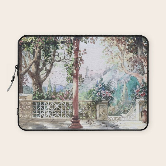 Beautiful Italian Courtyard Terrace Garden Laptop Sleeve Gallery Image 1