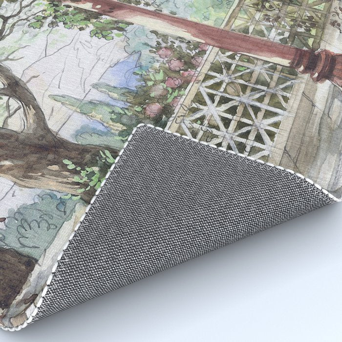 Beautiful Italian Courtyard Terrace Garden Rug Gallery Image 4