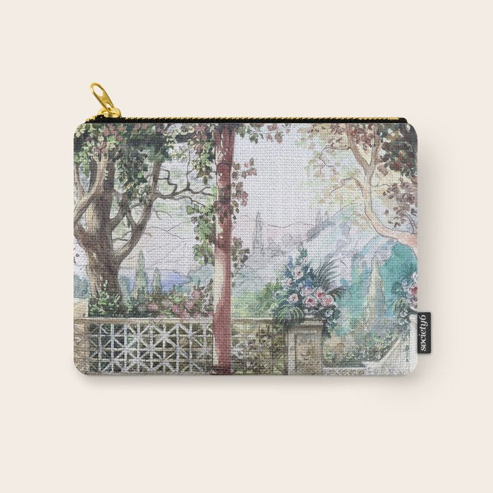 Beautiful Italian Courtyard Terrace Garden Carry All Pouch Gallery Image 1