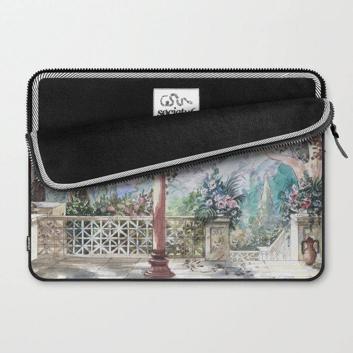 Beautiful Italian Courtyard Terrace Garden Laptop Sleeve Gallery Image 2