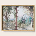 Beautiful Italian Courtyard Terrace Garden Serving Tray Gallery Image 1