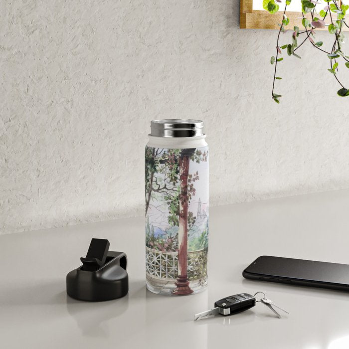 Beautiful Italian Courtyard Terrace Garden Water Bottle Gallery Image 4