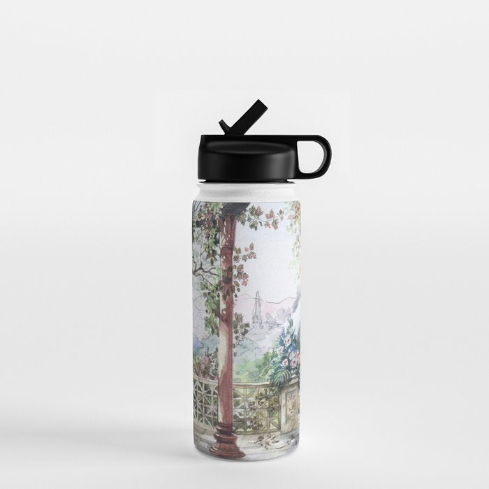 Beautiful Italian Courtyard Terrace Garden Water Bottle Gallery Image 1