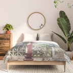 Beautiful Italian Courtyard Terrace Garden Comforter Gallery Image 3