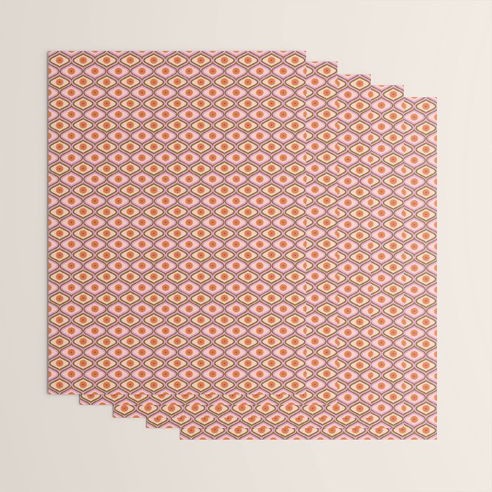 70s Disco Daisy Flower Pattern Wrapping Paper Gallery Image 3