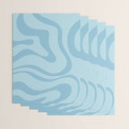 Light Aqua Blue Liquid Swirl Abstract Pattern Square Wrapping Paper Gallery Image 3