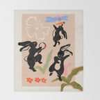Here Comes The Rabbits Throw Blanket Gallery Image 2