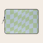 Wavy Soft Sky x Cool Pistachio Laptop Sleeve Gallery Image 1