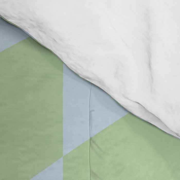 Wavy Soft Sky x Cool Pistachio Comforter Gallery Image 4