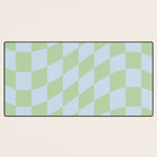 Wavy Soft Sky x Cool Pistachio Desk Mat Gallery Image 3