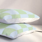 Wavy Soft Sky x Cool Pistachio Pillow Sham Gallery Image 3