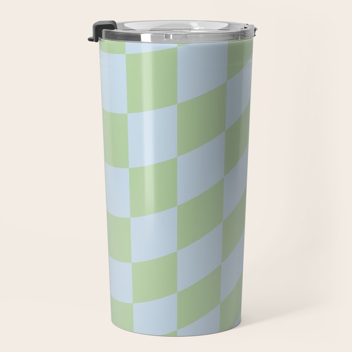 Wavy Soft Sky x Cool Pistachio Travel Mug Gallery Image 3