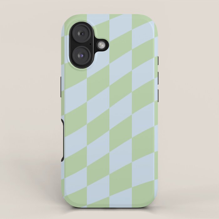 Wavy Soft Sky x Cool Pistachio iPhone Case Gallery Image 1