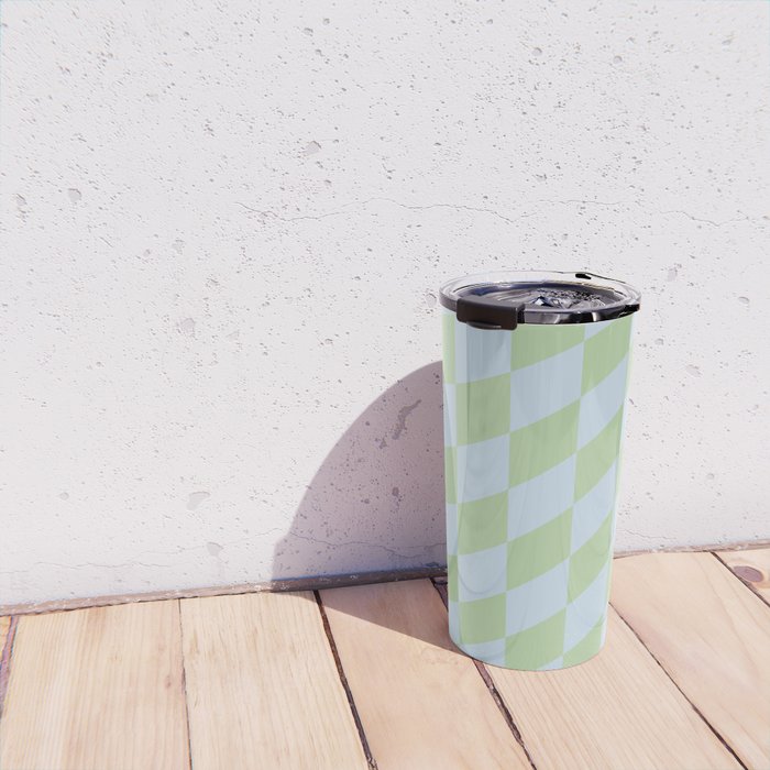 Wavy Soft Sky x Cool Pistachio Travel Mug Gallery Image 4