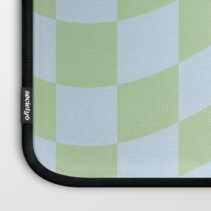 Wavy Soft Sky x Cool Pistachio Laptop Sleeve Gallery Image 3