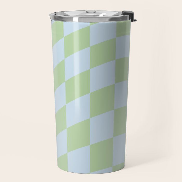 Wavy Soft Sky x Cool Pistachio Travel Mug Gallery Image 2