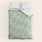 Wavy Soft Sky x Cool Pistachio Duvet Cover Gallery Image 6
