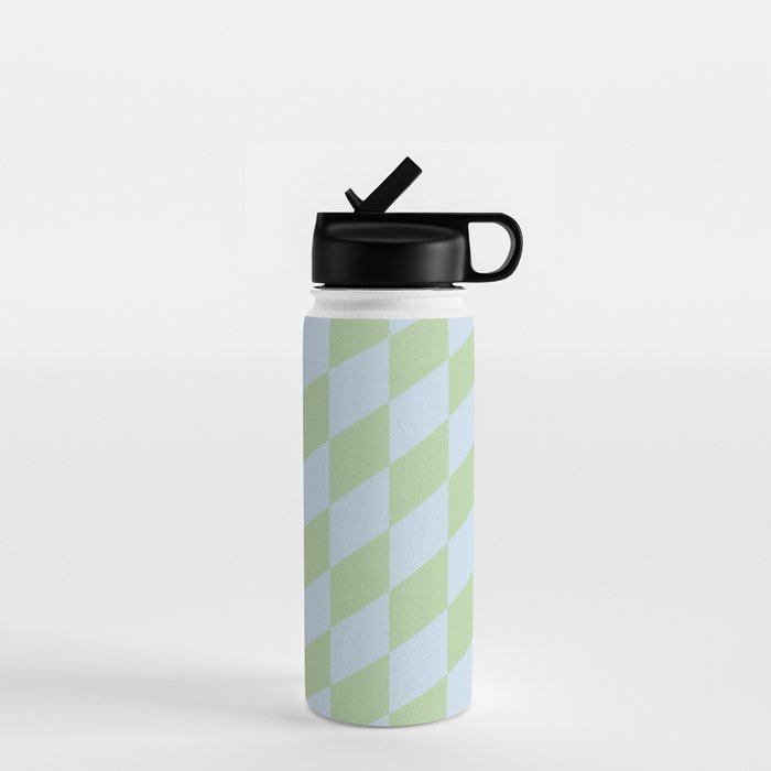 Wavy Soft Sky x Cool Pistachio Water Bottle Gallery Image 1