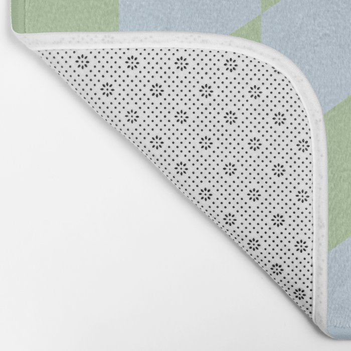 Wavy Soft Sky x Cool Pistachio Bath Mat Gallery Image 2