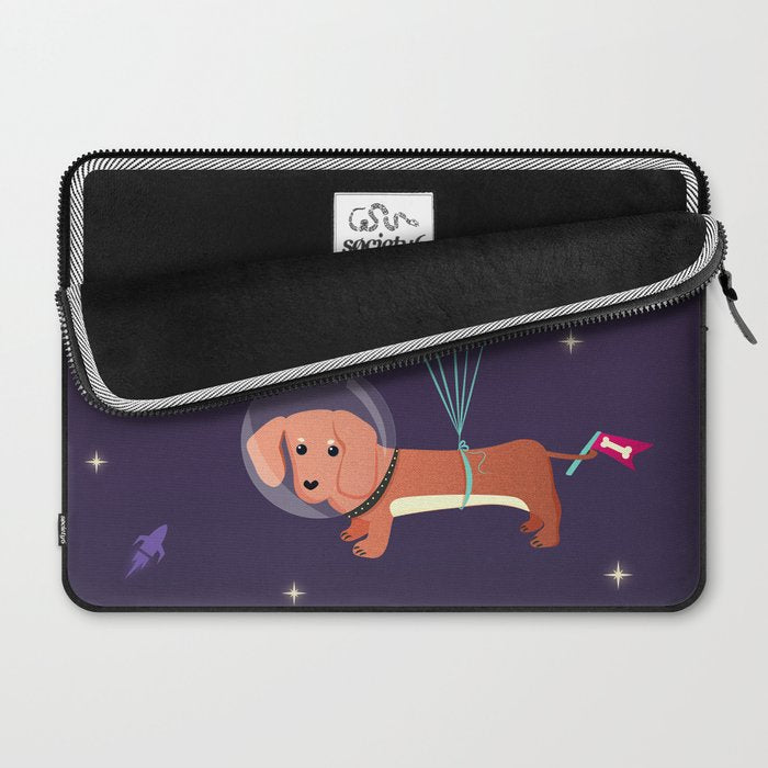 Galaxy Dog with balloons Laptop Sleeve Gallery Image 2