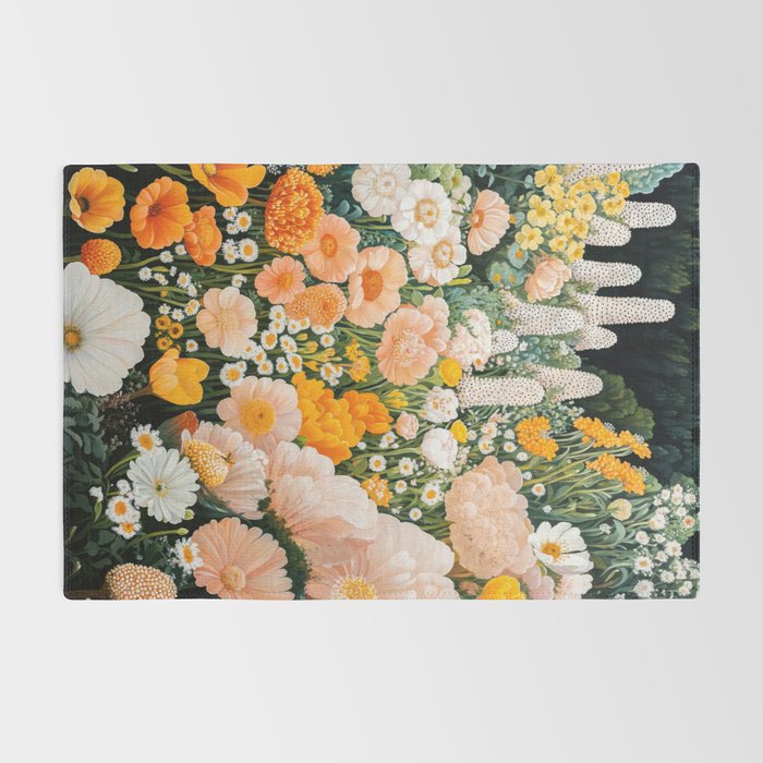 Botanical Art Maximalist Poster Dopamine Decor Japanese Painting Floral Art Flower Print Japandi Art Rug Gallery Image 2