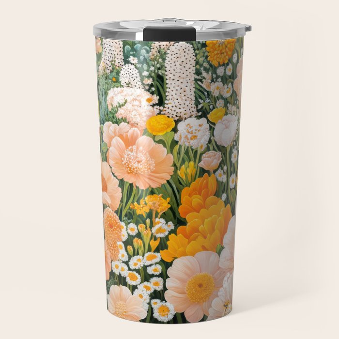 Botanical Art Maximalist Poster Dopamine Decor Japanese Painting Floral Art Flower Print Japandi Art Travel Mug Gallery Image 1