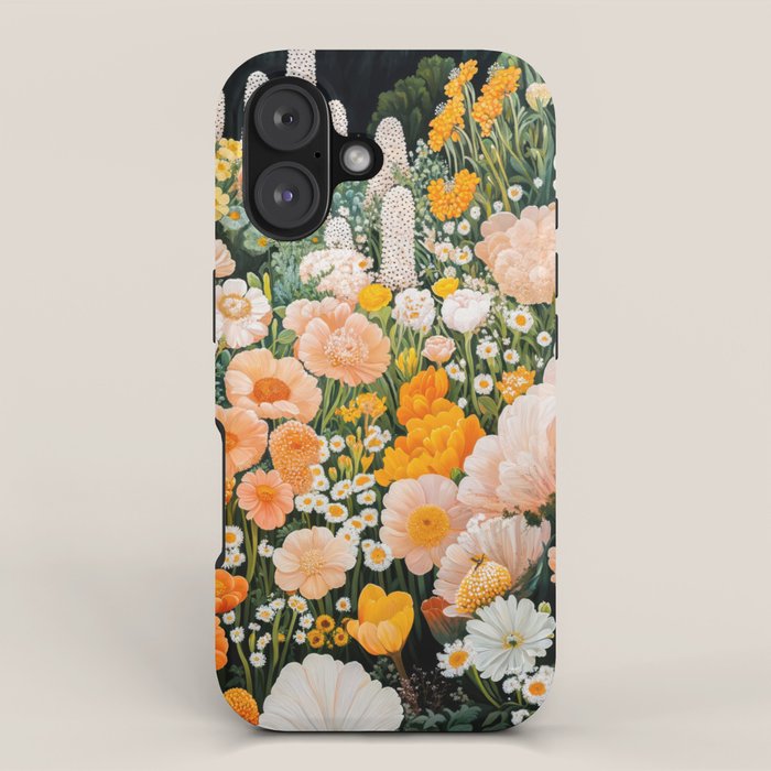 Botanical Art Maximalist Poster Dopamine Decor Japanese Painting Floral Art Flower Print Japandi Art iPhone Case Gallery Image 1