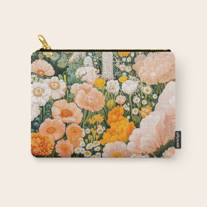 Botanical Art Maximalist Poster Dopamine Decor Japanese Painting Floral Art Flower Print Japandi Art Carry All Pouch Gallery Image 1