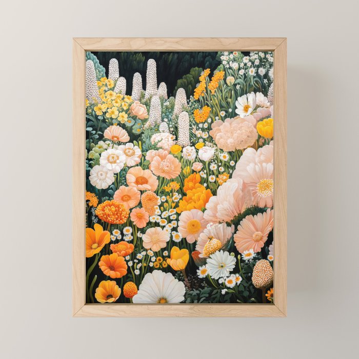 Botanical Art Maximalist Poster Dopamine Decor Japanese Painting Floral Art Flower Print Japandi Art Mini Art Print Gallery Image 1