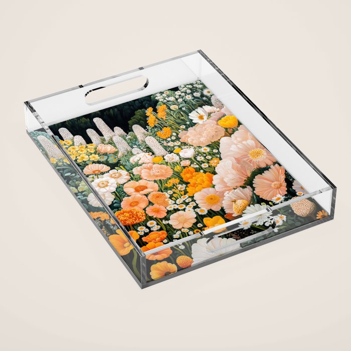 Botanical Art Maximalist Poster Dopamine Decor Japanese Painting Floral Art Flower Print Japandi Art Acrylic Tray Gallery Image 1