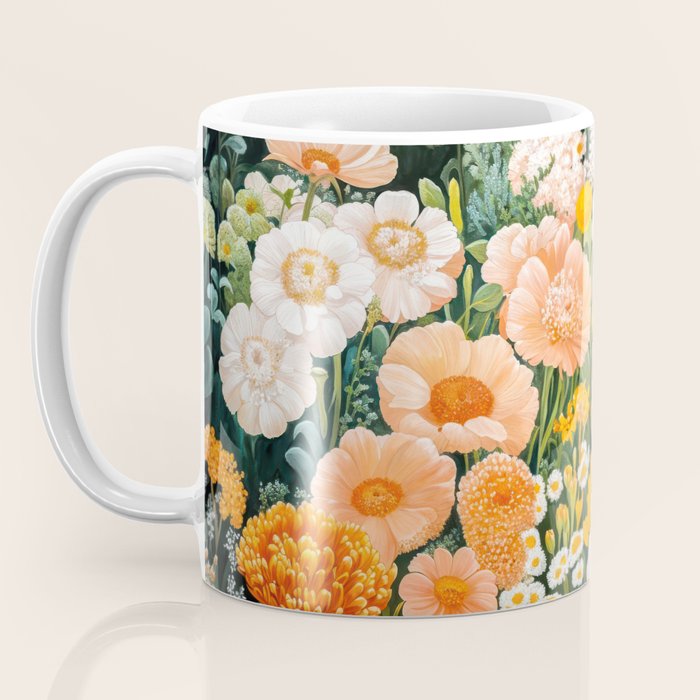 Botanical Art Maximalist Poster Dopamine Decor Japanese Painting Floral Art Flower Print Japandi Art Coffee Mug Gallery Image 3
