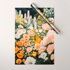 Botanical Art Maximalist Poster Dopamine Decor Japanese Painting Floral Art Flower Print Japandi Art Wrapping Paper Gallery Image 1