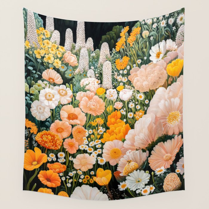 Botanical Art Maximalist Poster Dopamine Decor Japanese Painting Floral Art Flower Print Japandi Art Wall Tapestry Gallery Image 4