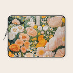 Botanical Art Maximalist Poster Dopamine Decor Japanese Painting Floral Art Flower Print Japandi Art Laptop Sleeve Gallery Image 1