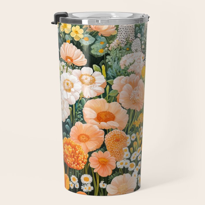 Botanical Art Maximalist Poster Dopamine Decor Japanese Painting Floral Art Flower Print Japandi Art Travel Mug Gallery Image 3