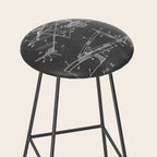 Basketball Patent - Basketball Player Coach Team Art - Black Chalkboard Stool Gallery Image 2
