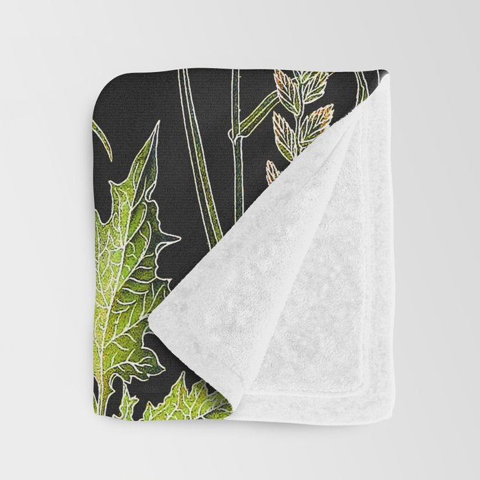 Adolphe Millot - Plantes dangereuses A (dangerous plants A) Throw Blanket Gallery Image 3