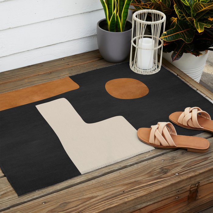 Abstract Minimal Shapes 128 Outdoor Rug Gallery Image 2
