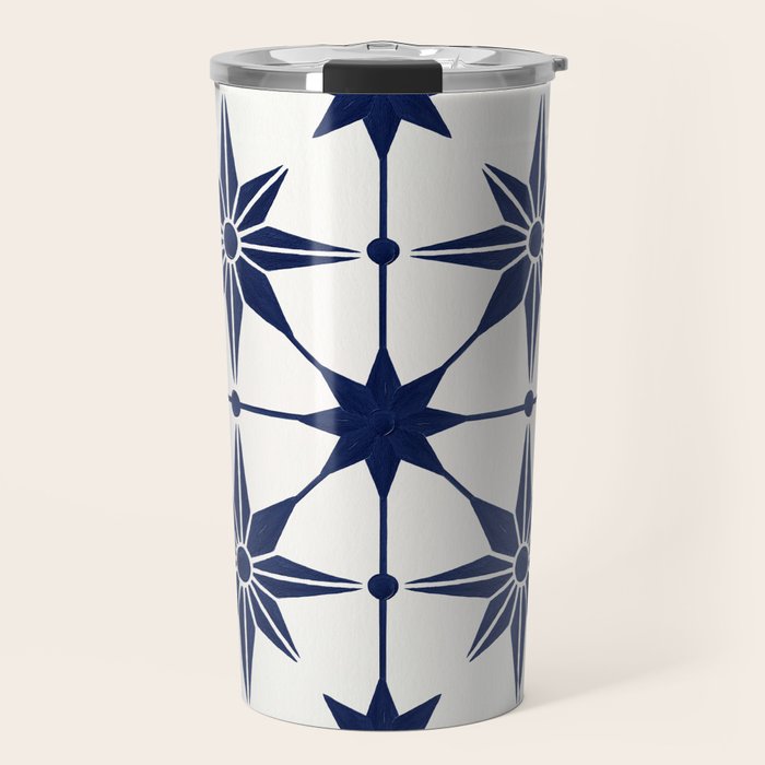 Starburst Mosaic â Navy Travel Mug Gallery Image 1