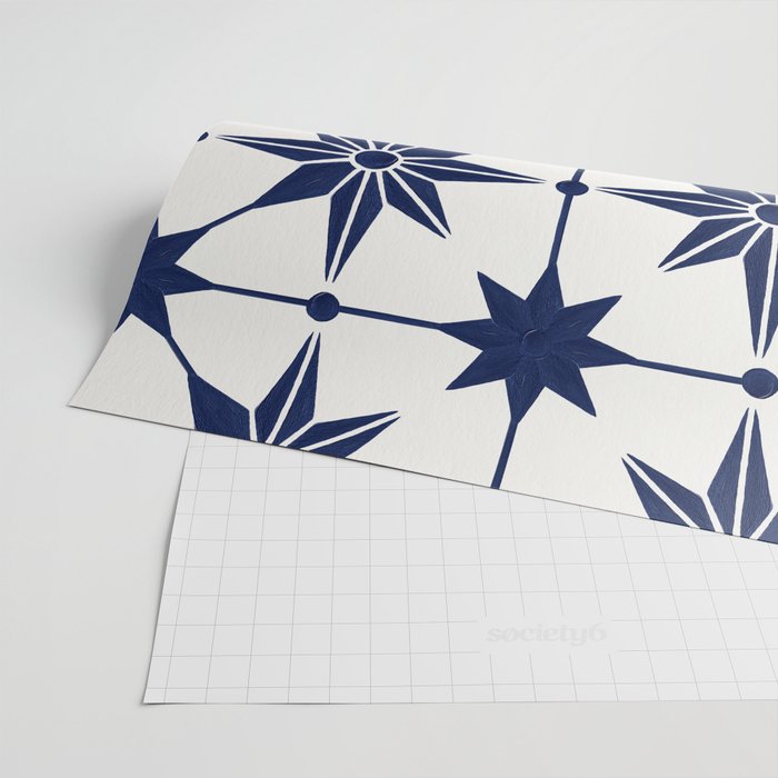 Starburst Mosaic â Navy Wrapping Paper Gallery Image 2
