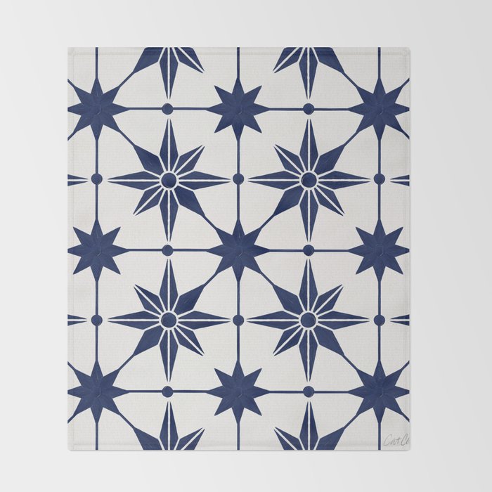 Starburst Mosaic â Navy Throw Blanket Gallery Image 2