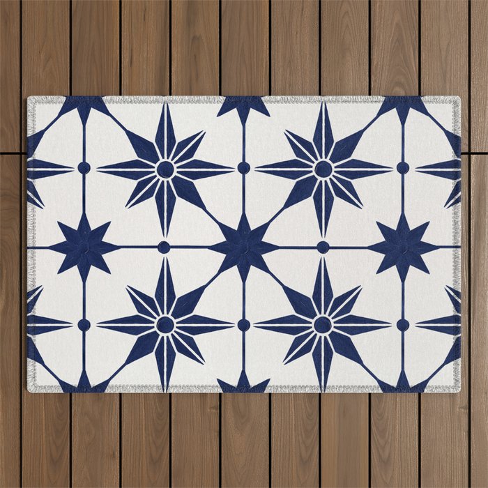 Starburst Mosaic â Navy Outdoor Rug Gallery Image 1