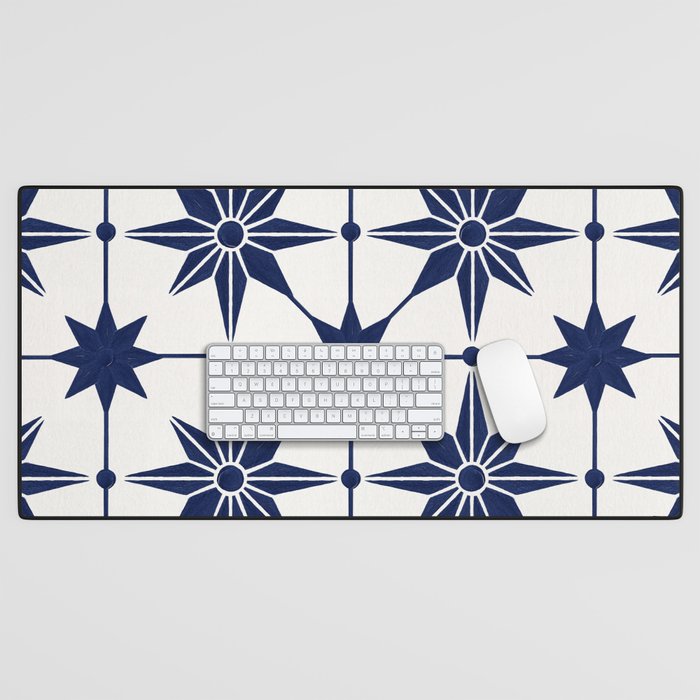 Starburst Mosaic â Navy Desk Mat Gallery Image 1