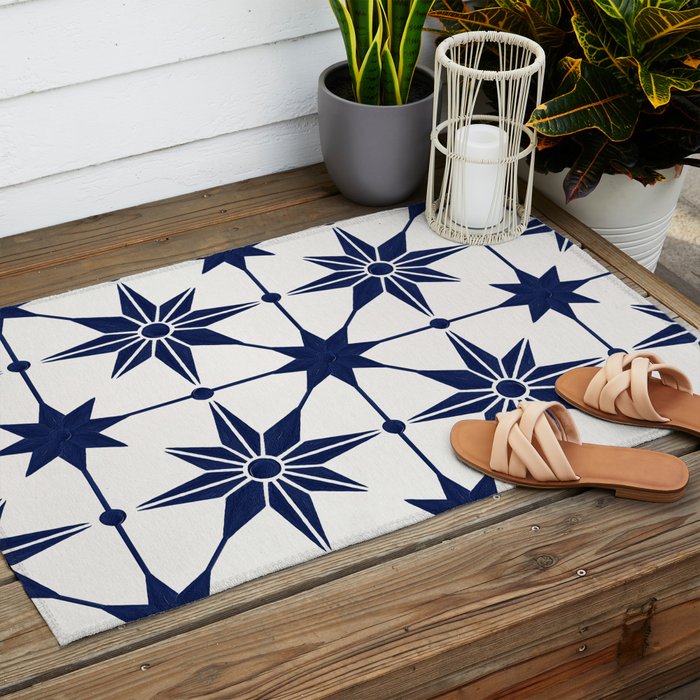 Starburst Mosaic â Navy Outdoor Rug Gallery Image 2